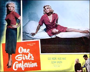 ONE GIRL'S CONFESSION Cleo Moore